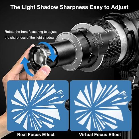 Optical Bowens Mount Projector Attachment Spotlight Conical Optical Snoot Photography Kit with Color Filters Various Gobos for Aputure Amaran 100DS/XS 200XS/DS 300C/DII/X 60D/XS Godox SL60 in Saudi Arabia