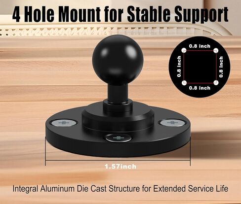 Wall Camera Mount Bracket, 1/4"-20 Heavy Duty Aluminum Arm with Dual Ball Heads, 360° Adjustable Holder for Camcorders/CCTV/DSLR Action Camera, Indoor Outdoor Wall Desktop Car Ceiling Installation in Saudi Arabia