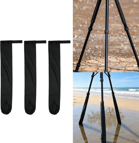 Tripod Leg Cover Protective Sleeves Flexible Lightweight Leg Protector Tripod for Snow Studio Use Daily Protection, Black in Saudi Arabia