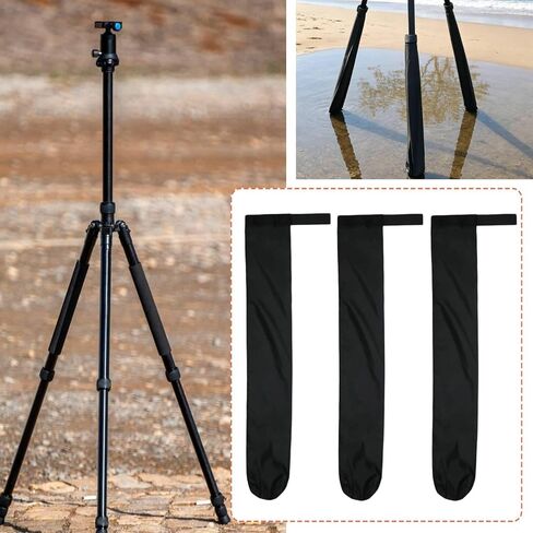 Tripod Leg Cover Protective Sleeves Flexible Lightweight Leg Protector Tripod for Snow Studio Use Daily Protection, Black in Saudi Arabia
