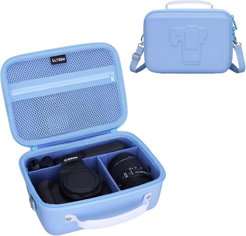 حافظة كاميرا LTGEM صلبة متوافقة مع كاميرات Canon EOS Rebel T7 وR50 وR6 Mark II وR100 وDSLR SLR والعدسات والحوامل الثلاثية، وحقيبة سفر للكاميرا، تتميز بـ 4 فواصل وحزام كتف، وردي in Kuwait