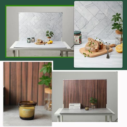 23 x 35 in Product Photography Backdrops, 10 Sheets, 20 Patterns | Double-Sided, Water-Resistant Backdrops for Food, Jewelry, Cosmetics, Crafts, Flat Lays and Content Creation in Saudi Arabia