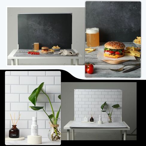 23 x 35 in Product Photography Backdrops, 10 Sheets, 20 Patterns | Double-Sided, Water-Resistant Backdrops for Food, Jewelry, Cosmetics, Crafts, Flat Lays and Content Creation in Saudi Arabia