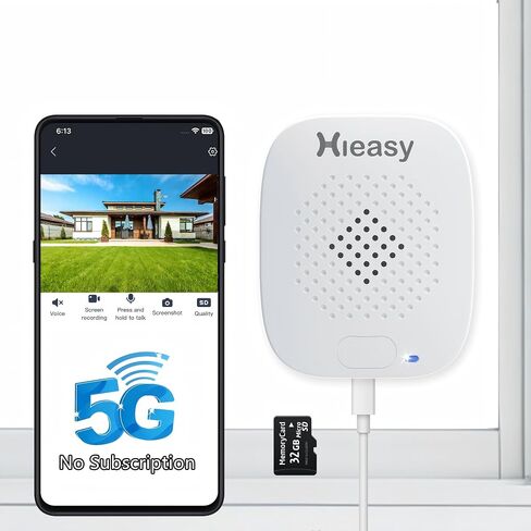 4MP 2.5K Window Camera, Indoor Camera for Outdoor Monitoring Through Glass, 2.4GHz/5GHz WiFi, Full Night Vision, AI Human Vehicle Detection, No Subscription, 24/7 Recording (1) in Kuwait