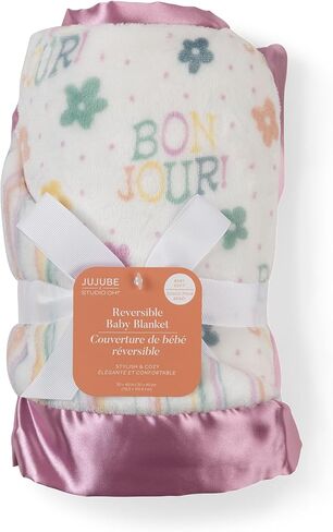 JuJuBe x Studio Oh! Baby Essentials Reversible Baby Blanket - Soft Throw for Newborns & Infants, Ideal for Tummy Time, Home, Travel & Nursery Essentials - Perfect Howdy Partner Blue in Saudi Arabia