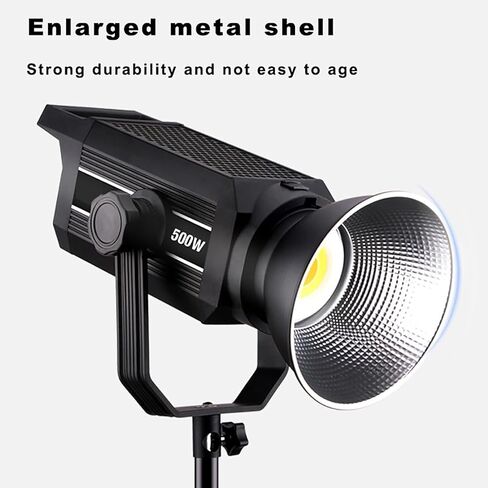 Cob Continuous Lighting, Bi-Color Led Video Light 2800-6800k with Remote, CRI 96+ 97+ Tlci and 58000lux/m, 500w and Dimmable, Simple Mounted, for Photography, Video Recording in Saudi Arabia