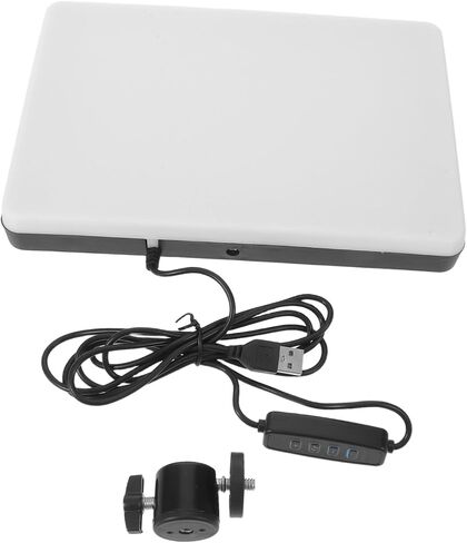 Rechargeable LED Video Light Panel for Vlogging and Video Recording, Lightweight Energy Efficient Plastic Portable Spotlight for Photography and Streaming in Saudi Arabia