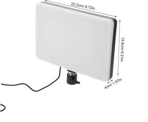 Rechargeable LED Video Light Panel for Vlogging and Video Recording, Lightweight Energy Efficient Plastic Portable Spotlight for Photography and Streaming in Saudi Arabia