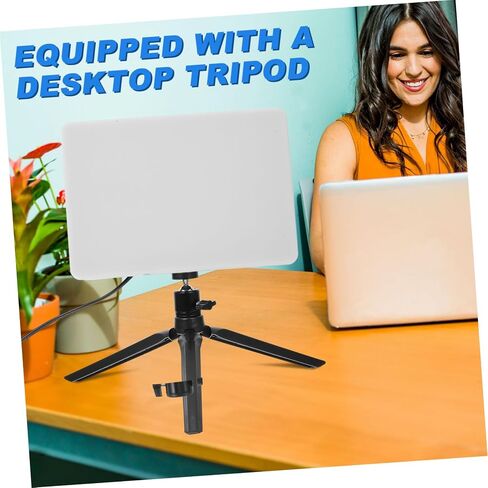 Rechargeable LED Video Light Panel for Vlogging and Video Recording, Lightweight Energy Efficient Plastic Portable Spotlight for Photography and Streaming in Saudi Arabia