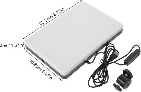 Rechargeable LED Video Light Panel for Vlogging and Video Recording, Lightweight Energy Efficient Plastic Portable Spotlight for Photography and Streaming in Saudi Arabia