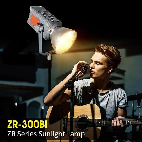 Bi-Color Led Video Light, 300w Cob Continuous Lighting, 2700k–6500k and CRI 98+ Tlci 99+, 30,000lm Ultra-high Brightness and Durable Body, for Video Recording, Photography Studio Grey in Saudi Arabia