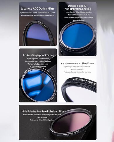 CPL Polarizing Filter (49/52/55/58/62/67/72/77/82mm) – Reduces Glare, Eliminates Reflections, Enhances Color & Contrast (62.0, Millimeters) in Saudi Arabia
