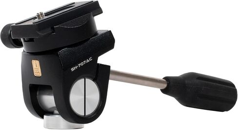 SLIK SH-707AC Arca Compatible Multi-Action Pan Head (618-007) Single Handle 3-Axis Control, Independent Low Profile Pan lever, weighs 1lb, supports 15lbs, Excellent for Photography and Spotting Scopes in Saudi Arabia