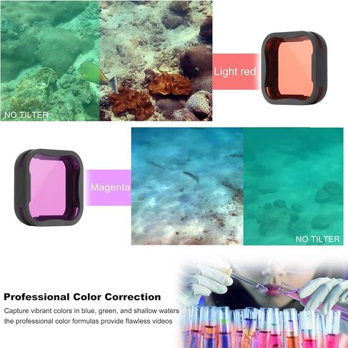 GEPULY ND CPL Filter Light Red Magenta Filters for GoPro Hero 7 6 5 Black | ND8 ND16 ND32 Neutral Density Circular Polarizer Color Correction Multi-Coated Light Control Snorkeling Go Pro Accessories in Saudi Arabia