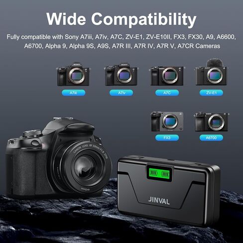 NP-FZ100 Battery 2 Pack and Charger Case for Sony A7iii, A7iv, A7C, A6700, A6600, ZV-E1, ZV-E10ii, FX3, FX30, A9, Alpha 9, Alpha 9S, A9S, A7R3, A7R4 Cameras in Saudi Arabia