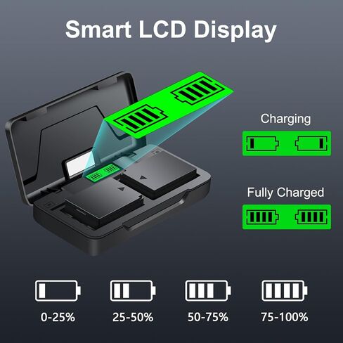NP-FZ100 Battery 2 Pack and Charger Case for Sony A7iii, A7iv, A7C, A6700, A6600, ZV-E1, ZV-E10ii, FX3, FX30, A9, Alpha 9, Alpha 9S, A9S, A7R3, A7R4 Cameras in Saudi Arabia