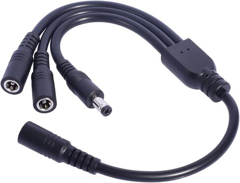 1 to 3 Split DC5521 Power Extension Cable 30cm for Tapo C110 C211 C510W Cameras and More Digital Devices Electronic Device Charger in Saudi Arabia