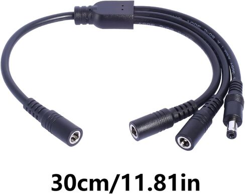 1 to 3 Split DC5521 Power Extension Cable 30cm for Tapo C110 C211 C510W Cameras and More Digital Devices Electronic Device Charger in Saudi Arabia