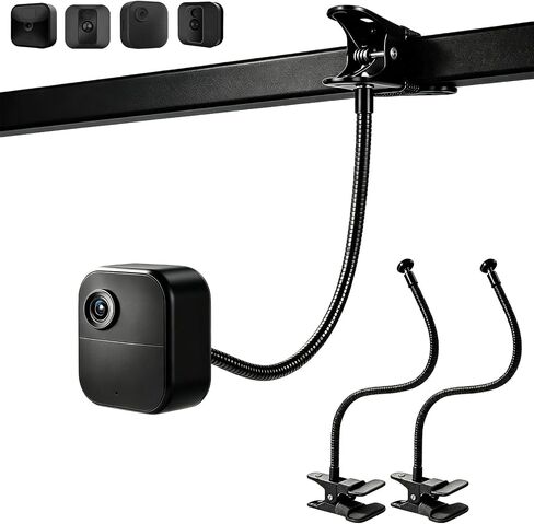 2 Pack Flexible Clip Clamp Camera Mount Compatible with Blink Outdoor 4/2K+/(3rd Gen) XT3, Blink XT2/XT/Mini, 8" Gooseneck Arm with 360° Adjustment, Sturdy Clamp, No Tools, Anti-Scratch in Kuwait