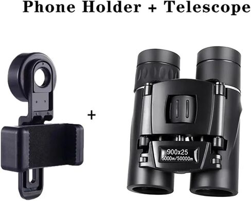 Binoculars. 900X25 Portable Hd Zoom Binoculars Telescope Portable Compact Telescope for Outdoor Hunting Camping Travel Use Bird Watching(900x25-Set) in Saudi Arabia