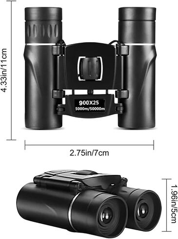 Binoculars. 900X25 Portable Hd Zoom Binoculars Telescope Portable Compact Telescope for Outdoor Hunting Camping Travel Use Bird Watching(900x25-Set) in Saudi Arabia