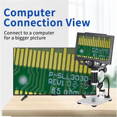 Microscope, Microscope Dill 12MP 9-inch LCD 1-1600X Continuous Magnification Photo Video Playback Mode,for Homeschool Lab in Saudi Arabia