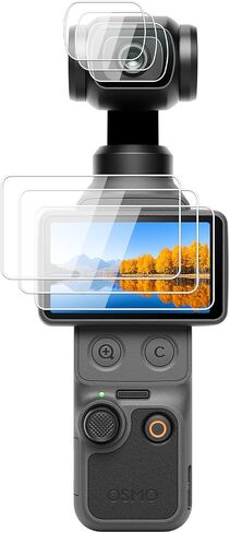 kinokoo Screen Protector for DJI Osmo Pocket 4/3 Vlogging Camera,Lens protector for DJI Osmo Pocket 4/3 Accessories, 0.25mm 9H Tempered Glass, Easy to Install,Ultra HD,Scratch Resistant[3+3Pack] in Kuwait