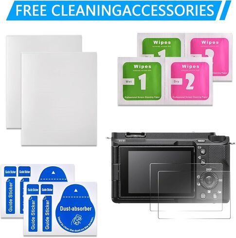 2PCS Screen Protector Film Compatible with ZVE1 ZV-E1 Cameras, 9H Hardness Crystal Clear Tempered Glass Screen Protector Screen Film, Anti-scratch Anti-Fingerprint in Saudi Arabia