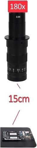 Microscope, Microscope Magnification Adjustable 180X Zoom C-Mount Lens USB Industrial Video Camera, Clearer and Brighter,for Homeschool Lab in Saudi Arabia