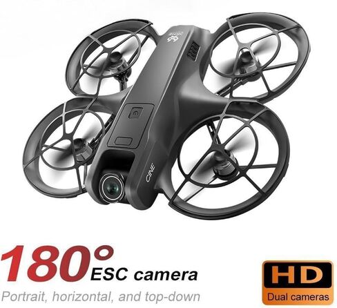 Hobby Mini FPV Remote Control Quadcopter with Display Screen & Dual Cameras, Equipped with 360° Propeller Guard, Optical Flow Positioning, Brushless Motor, One Key Takeoff and Landing, Headless Mode, Fixed-Point Hover and LED Light; Comes with Standard Lo in Saudi Arabia