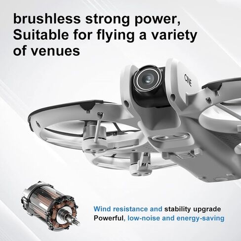 Hobby Mini FPV Remote Control Quadcopter with Display Screen & Dual Cameras, Equipped with 360° Propeller Guard, Optical Flow Positioning, Brushless Motor, One Key Takeoff and Landing, Headless Mode, Fixed-Point Hover and LED Light; Comes with Standard Lo in Saudi Arabia