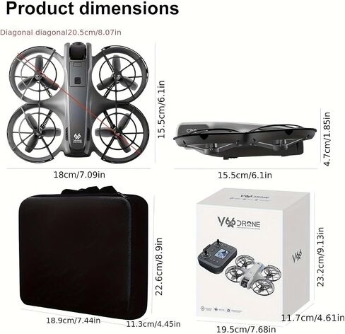 Hobby Mini FPV Remote Control Quadcopter with Display Screen & Dual Cameras, Equipped with 360° Propeller Guard, Optical Flow Positioning, Brushless Motor, One Key Takeoff and Landing, Headless Mode, Fixed-Point Hover and LED Light; Comes with Standard Lo in Saudi Arabia
