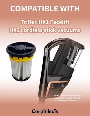 Fine Dust Filter HX-FSF2 Compatible with Miele Triflex HX1 Facelift,HX2 Cordless Vacuums,replace 11945240 in Kuwait