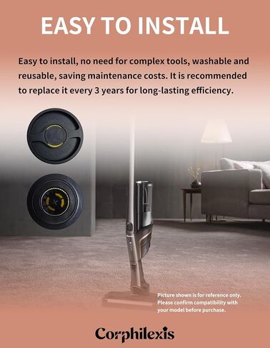 Fine Dust Filter HX-FSF2 Compatible with Miele Triflex HX1 Facelift,HX2 Cordless Vacuums,replace 11945240 in Kuwait