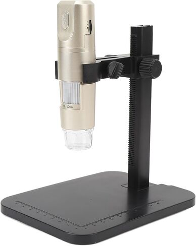 Digital WiFi USB Handheld Microscope Wireless Digital Microscope Portable Lightweight Adjustable Stand with 8 Dimmable LEDs for Watches Repair in Saudi Arabia