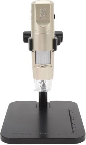 Digital WiFi USB Handheld Microscope Wireless Digital Microscope Portable Lightweight Adjustable Stand with 8 Dimmable LEDs for Watches Repair in Saudi Arabia