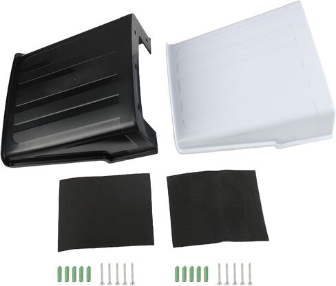 Outdoor Security Camera Sun Rain Cover | Plastic Lens Protector Shield For CCTV Cameras, Weather Resistant Sunshade Housing To Reduce Overheating, 2 Pack Black White in Kuwait
