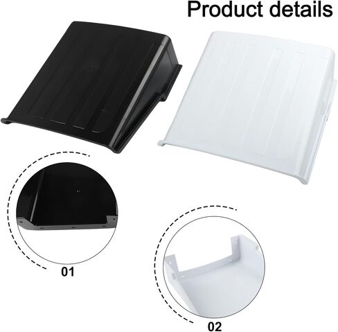 Outdoor Security Camera Sun Rain Cover | Plastic Lens Protector Shield For CCTV Cameras, Weather Resistant Sunshade Housing To Reduce Overheating, 2 Pack Black White in Kuwait