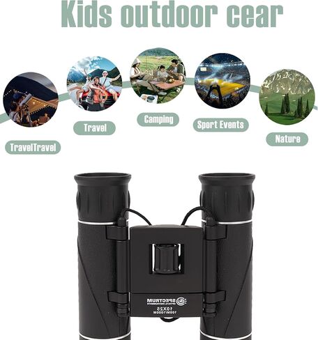 SpectrumOI Binocular for Kids,10X25 Kid Binoculars, Binoculars for Kids 8-12, Toy Binoculars for Kids 5-7 in Saudi Arabia