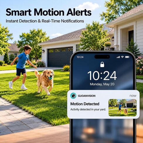 Dual Lens Security Camera Outdoor, 6MP 5GHz WiFi Camera for Home Security | Outside Camera,5G/2.4G Wifi, 135° Wide-Angle + 355° Pan 90° Tilt, Human Track, Color Night Vision, 2-Way Audio, Plug in Wired in Saudi Arabia