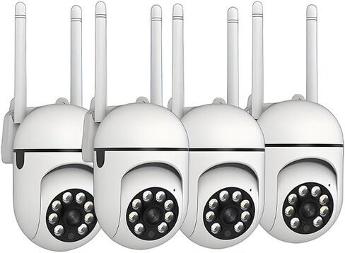 4 pcs of Wireless Indoor Camera 4MP Resolution, 360° Panoramic View, Two-Way Audio, 2.4GHz Wireless WiFi Connection, Motion Detection, Mobile app + USB Power Supply in Kuwait