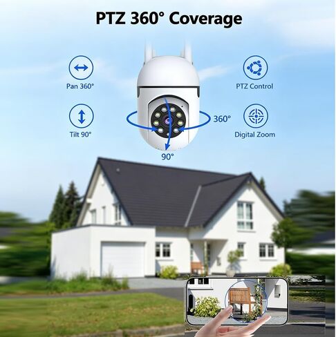 4 pcs of Wireless Indoor Camera 4MP Resolution, 360° Panoramic View, Two-Way Audio, 2.4GHz Wireless WiFi Connection, Motion Detection, Mobile app + USB Power Supply in Kuwait