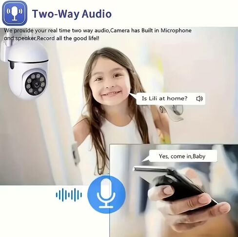 4 pcs of Wireless Indoor Camera 4MP Resolution, 360° Panoramic View, Two-Way Audio, 2.4GHz Wireless WiFi Connection, Motion Detection, Mobile app + USB Power Supply in Kuwait