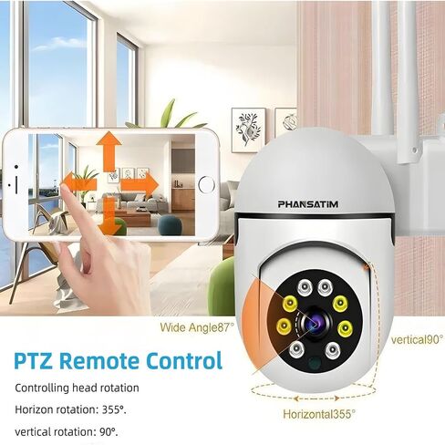 4 pcs of Wireless Indoor Camera 4MP Resolution, 360° Panoramic View, Two-Way Audio, 2.4GHz Wireless WiFi Connection, Motion Detection, Mobile app + USB Power Supply in Kuwait