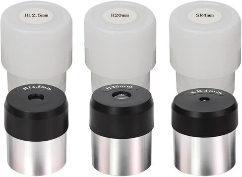 3 Pieces Telescope Eyepiece Lens Astronomy Accessories Replacement Photography Metal Function Suitable for Star Watching Study Amateur in Kuwait