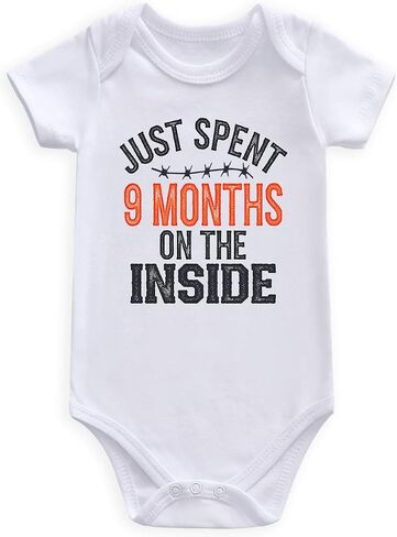 just spent 9 months on the inside funny baby clothes gender neutral in Kuwait
