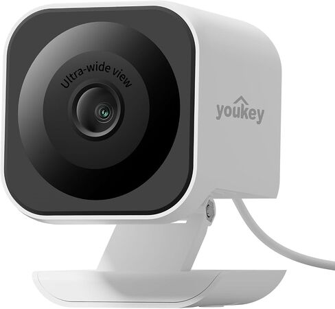 youkey Mini Magnetic Indoor Camera, 2K Plug-in Home Security Camera | 24/7 Recording, 2-Way Audio, Siren, Night Vision, No Subscription Local Storage, Works with Alexa & Google, for Baby & Pet in Kuwait