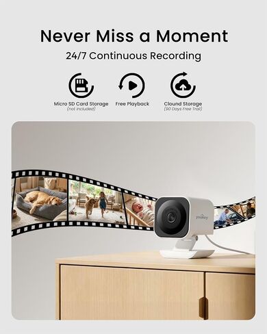 youkey Mini Magnetic Indoor Camera, 2K Plug-in Home Security Camera | 24/7 Recording, 2-Way Audio, Siren, Night Vision, No Subscription Local Storage, Works with Alexa & Google, for Baby & Pet in Kuwait