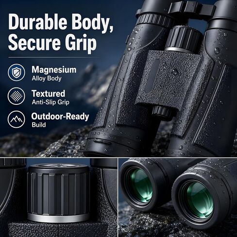 10x42 Binoculars for Adults, BAK4 Prism, FMC Multi-Coated Optics, Waterproof, Lens Binocular for Bird Watching, Hunting, Travel, Sports, Cruise, Watch the Game with Carrying Bag(No. 4) in Saudi Arabia
