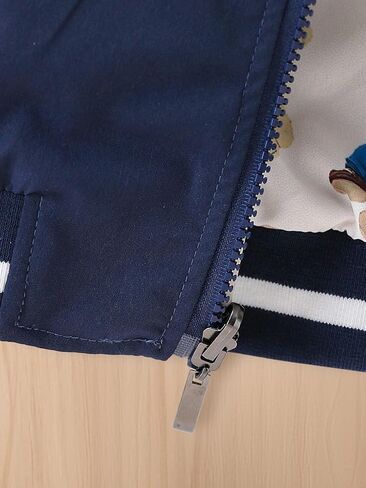 Baby Boys Reversible Baseball Jacket Varsity Bomber for Toddler 6M-3T | Zipper Outwear, Jackets Coat, Spring Fall Clothes Outerwear in Saudi Arabia